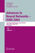 Cover: Advances in Neural Networks - ISNN 2004 - Springer
