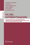 Cover: TeX, XML, and Digital Typography - Springer
