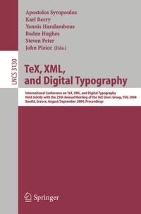 Enlarge image Cover: TeX, XML, and Digital Typography - Springer