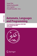 Cover: Automata, Languages and Programming - Springer