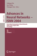 Cover: Advances in Neural Networks - ISNN 2004 - Springer