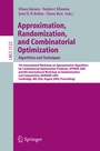 Cover: Approximation, Randomization and Combinatorial Optimization. Algorithms and Techniques - Springer