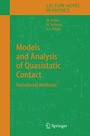 Cover: Models and Analysis of Quasistatic Contact - Springer