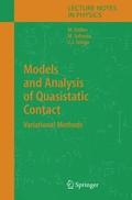 Cover: Models and Analysis of Quasistatic Contact - Springer