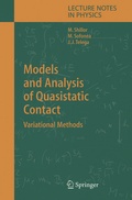 Cover: Models and Analysis of Quasistatic Contact - Springer