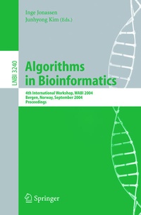 Enlarge image Cover: Algorithms in Bioinformatics - Springer