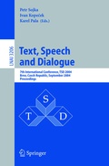 Cover: Text, Speech and Dialogue - Springer