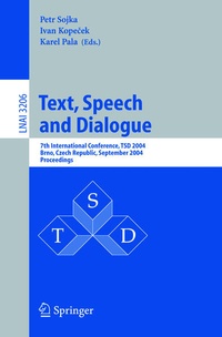 Enlarge image Cover: Text, Speech and Dialogue - Springer