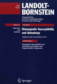 Abbildung von: Diamagnetic Susceptibility and Anisotropy of Inorganic and Organometallic Compounds - Springer