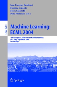 Enlarge image Cover: Machine Learning: ECML 2004 - Springer