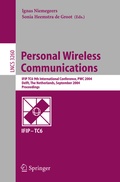 Cover: Personal Wireless Communications - Springer