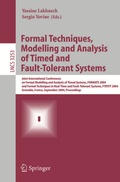 Cover: Formal Techniques, Modelling and Analysis of Timed and Fault-Tolerant Systems - Springer