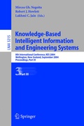 Cover: Knowledge-Based Intelligent Information and Engineering Systems - Springer