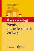 Cover: Mathematical Events of the Twentieth Century - Springer
