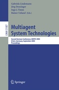 Cover: Multiagent System Technologies - Springer