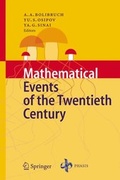 Cover: Mathematical Events of the Twentieth Century - Springer