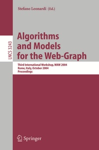 Enlarge image Cover: Algorithms and Models for the Web-Graph - Springer