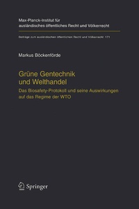 Abbildung von: Grüne Gentechnik und Welthandel - Springer