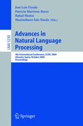 Cover: Advances in Natural Language Processing - Springer