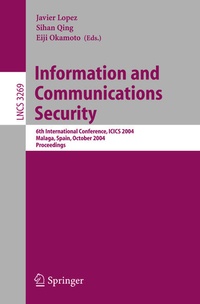 Enlarge image Cover: Information and Communications Security - Springer
