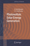 Cover: Photovoltaic Solar Energy Generation - Springer