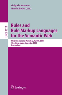 Enlarge image Cover: Rules and Rule Markup Languages for the Semantic Web - Springer