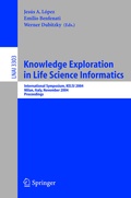 Cover: Knowledge Exploration in Life Science Informatics - Springer