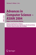 Cover: Advances in Computer Science - ASIAN 2004, Higher Level Decision Making - Springer