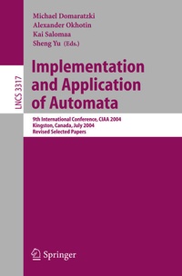 Enlarge image Cover: Implementation and Application of Automata - Springer