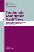 Cover: Combinatorial Geometry and Graph Theory - Springer