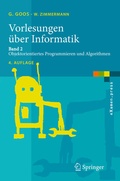 Cover: Vorlesungen &uuml;ber Informatik - Springer