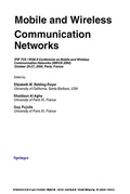 Cover: Mobile and Wireless Communications Networks - Springer