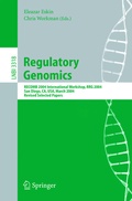 Cover: Regulatory Genomics - Springer