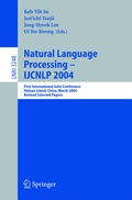 Cover: Natural Language Processing - IJCNLP 2004 - Springer