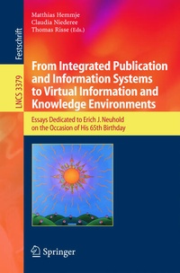Enlarge image Cover: From Integrated Publication and Information Systems to Information and Knowledge Environments - Springer