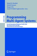 Cover: Programming Multi-Agent Systems - Springer