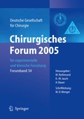 Cover: Chirurgisches Forum 2005 f&uuml;r experimentelle und klinische Forschung - Springer