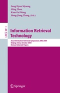 Cover: Information Retrieval Technology - Springer