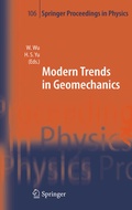 Cover: Modern Trends in Geomechanics - Springer