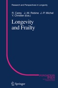 Cover: Longevity and Frailty - Springer