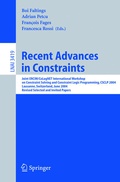 Cover: Recent Advances in Constraints - Springer
