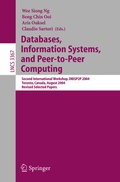 Cover: Databases, Information Systems, and Peer-to-Peer Computing - Springer