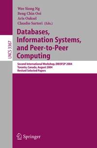 Enlarge image Cover: Databases, Information Systems, and Peer-to-Peer Computing - Springer