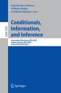 Cover: Conditionals, Information, and Inference - Springer