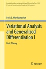 Cover: Variational Analysis and Generalized Differentiation I - Springer