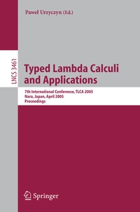 Enlarge image Cover: Typed Lambda Calculi and Applications - Springer