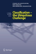 Cover: Classification - the Ubiquitous Challenge - Springer