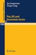 Cover: Posn(R) and Eisenstein Series - Springer