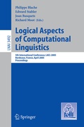 Cover: Logical Aspects of Computational Linguistics - Springer