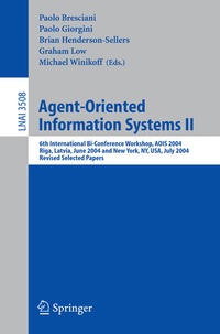 Enlarge image Cover: Agent-Oriented Information Systems II - Springer